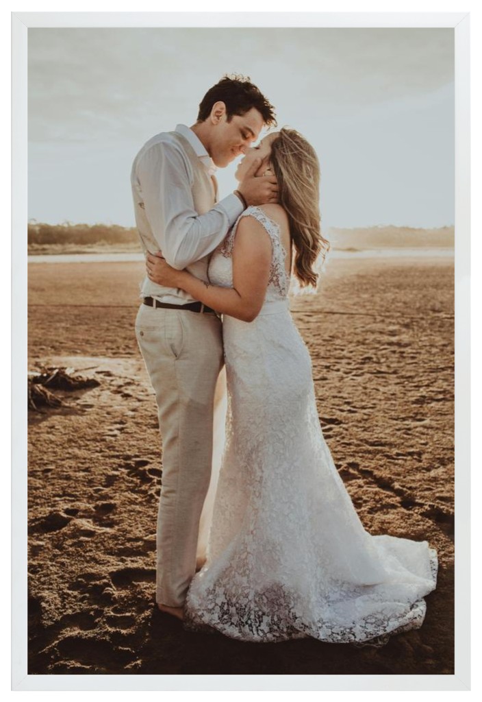 Simply Photo: Wedding, 20” x 30” Framed Print - White