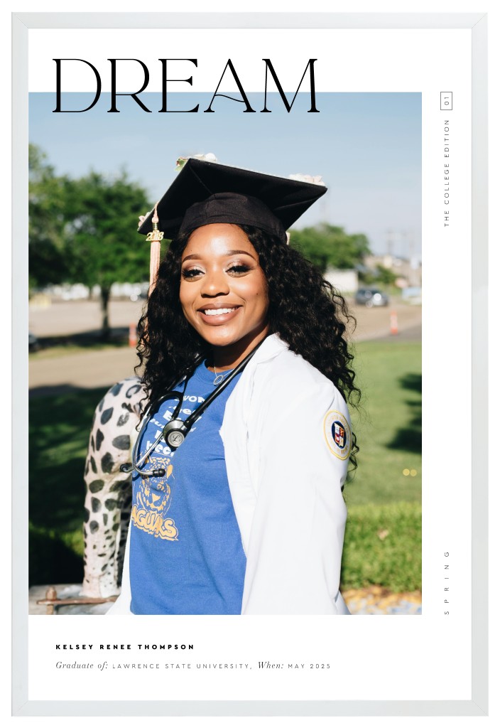 Cover Story Graduation 20” x 30” Framed Print - White