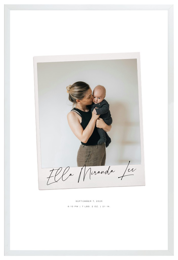 Instant Moments Baby 20” x 30” Framed Print - White