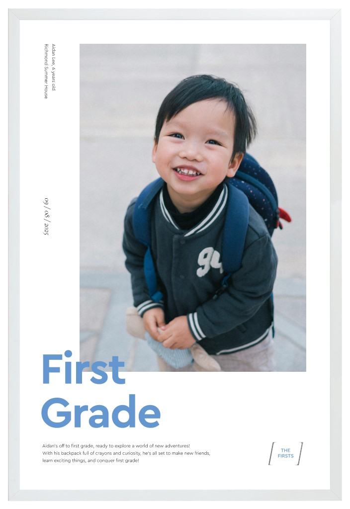 Milestone Memories Family 20” x 30” Framed Print - White