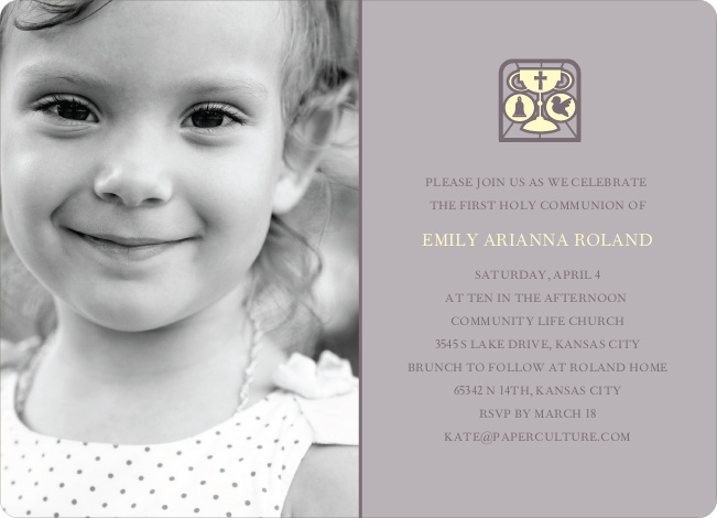 Chalice and Child First Holy Communion Invitations | Paper Culture