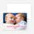 Cradle Talk Twin Photo Birth Announcements - Shocking Pink