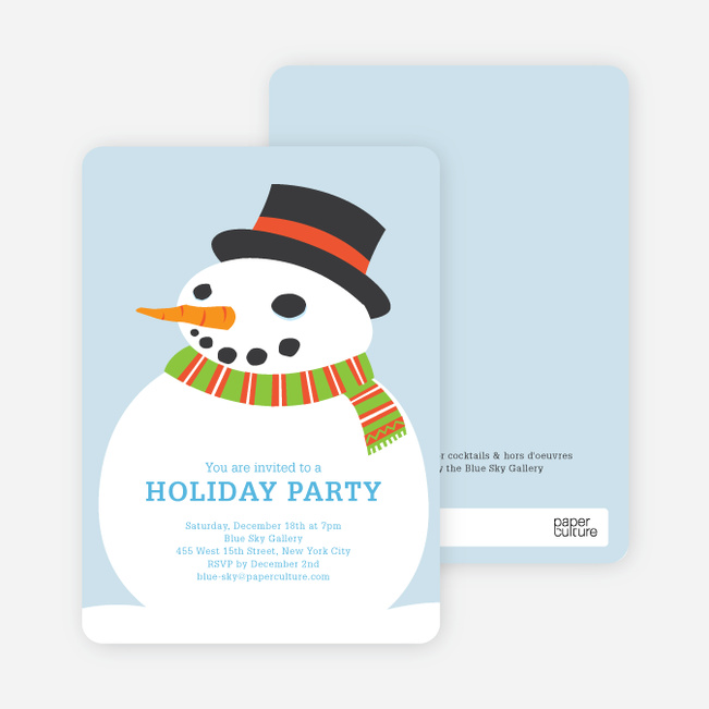 Fat Snowman Holiday Invitations | Paper Culture