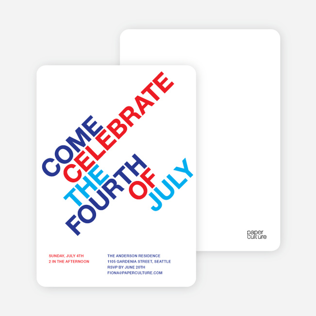 fourth of july july 4th invitations