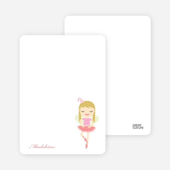 Notecards for the ‘Ballerina Diva’ cards. - Cotton Candy
