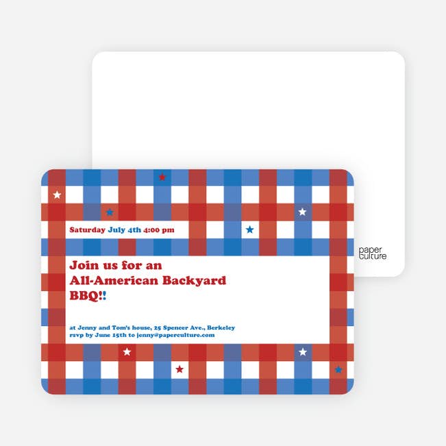 patriotic american bbq party invitations paper culture