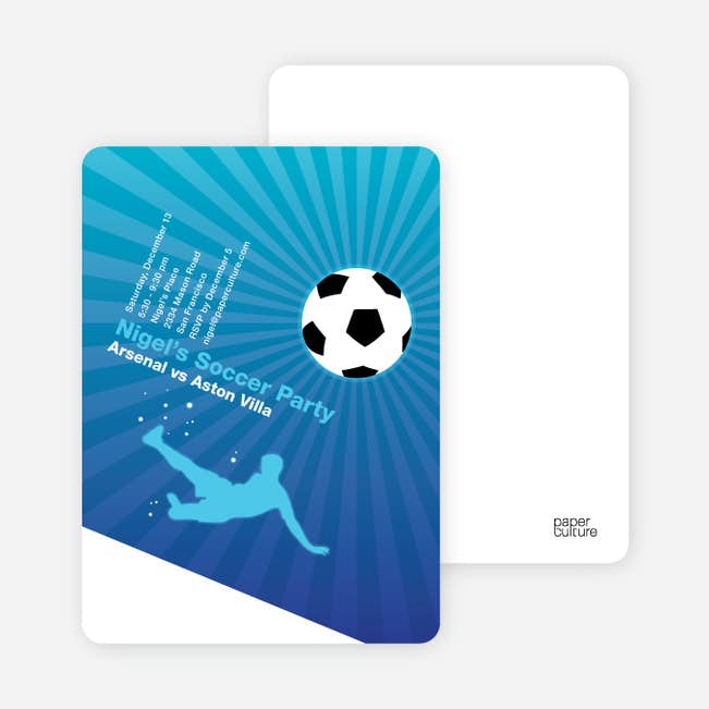 soccer party invitation paper culture