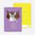 Cat Head Photo Card - Purple