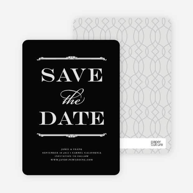 Classic Type Save the Dates - Main
