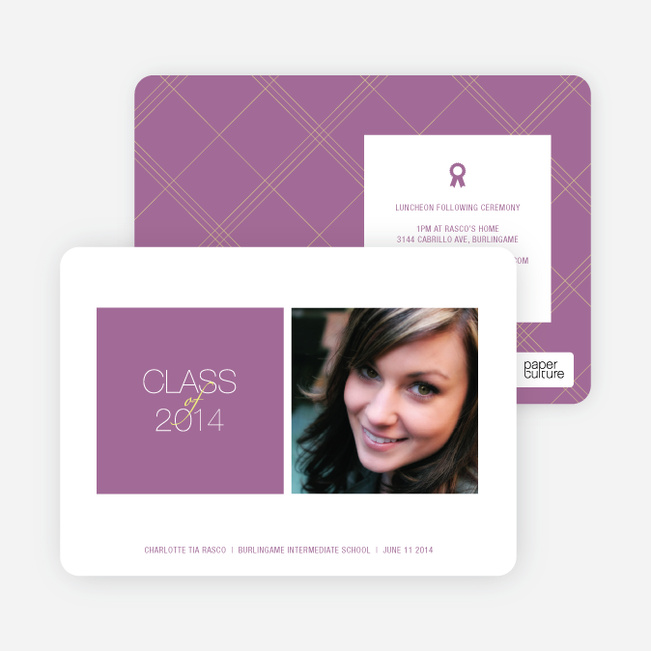 Graduation Squares Invitations - Grape Cheesecake