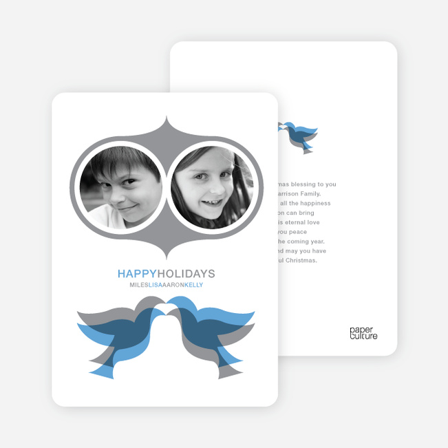 Seeing Double Holiday Cards - Cornflower