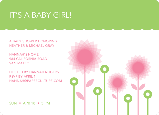 Spirograph Flower Baby Shower Invitation Paper Culture Spirograph Flower Baby Shower Invitation Paper Culture