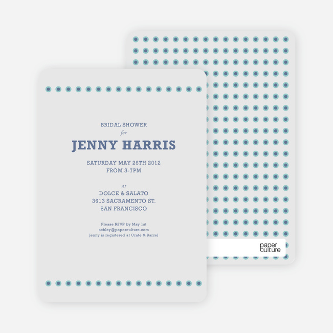 Got Dot Wedding Shower Invitations - Blue