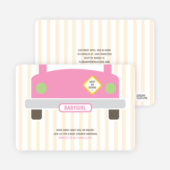 Baby On Board Baby Shower Invitations Paper Culture Baby On Board Baby Shower Invitations Paper Culture