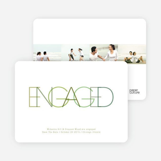 Modern Engagement Announcements - Asparagus