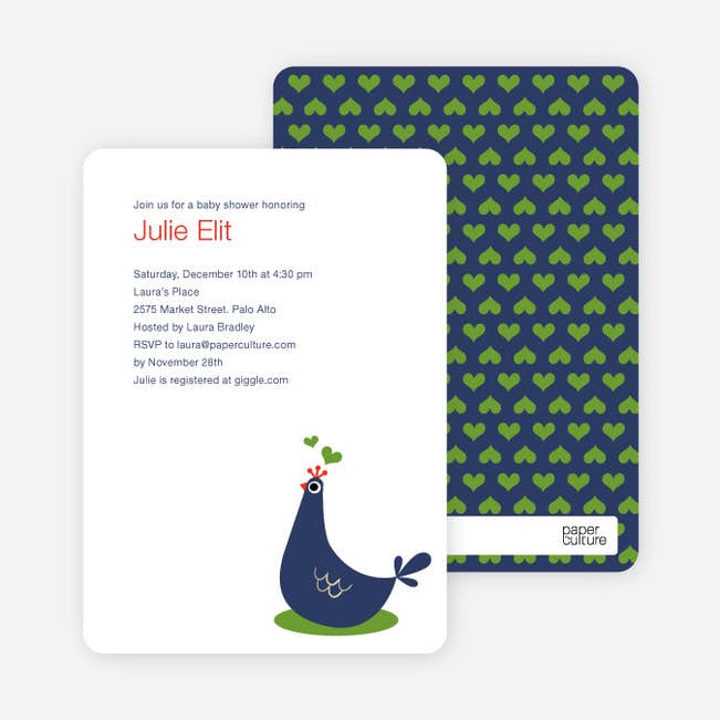 Mother Pheasant Baby Shower Invitation Paper Culture Mother Pheasant Baby Shower Invitation Paper Culture