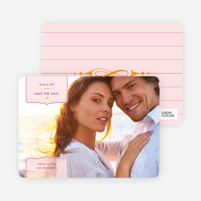 Chic and Modern Save the Date Cards - Pale Blush