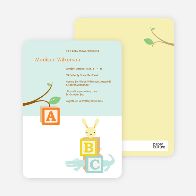 baby blocks shower invitations baby blocks shower invitations