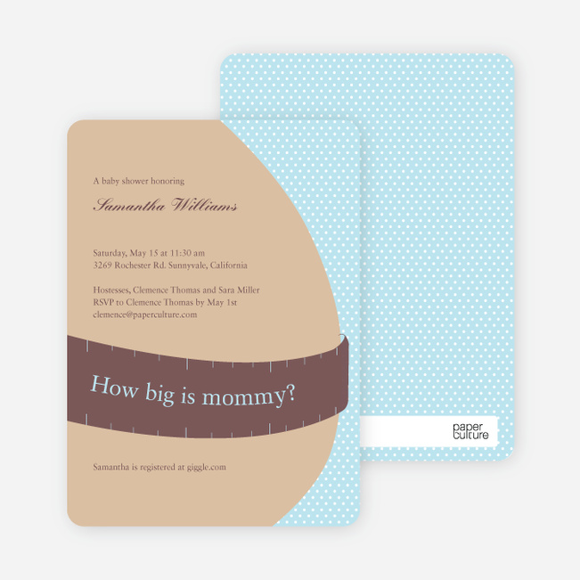 The Bump Baby Shower Invitations - Baby Blue