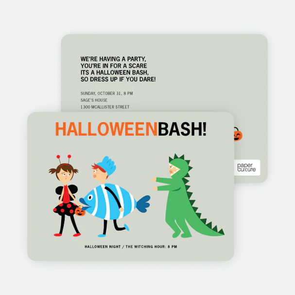 Ladybug, Fish and Alligator Costume Party Invitations | Paper Culture Ladybug, Fish and Alligator Costume Party Invitations | Paper Culture