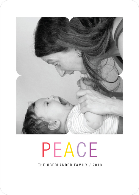 Peace and Love Holiday Photo Cards  Paper Culture