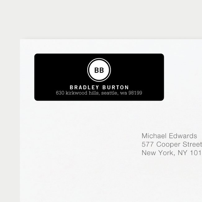 professional monogram monogram address labels