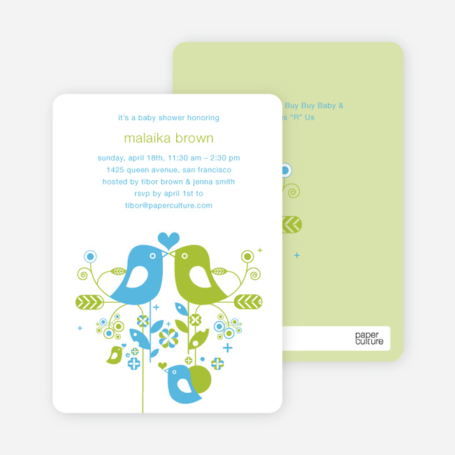 True Love Baby Shower Invitation - Sky Blue