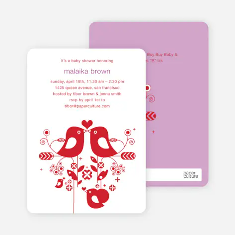 Red Girl Baby Shower Invitations Paper Culture Red Girl Baby Shower Invitations Paper Culture
