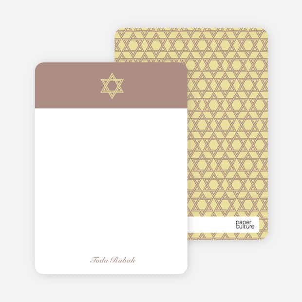 Simple Star of David Note Cards - Main