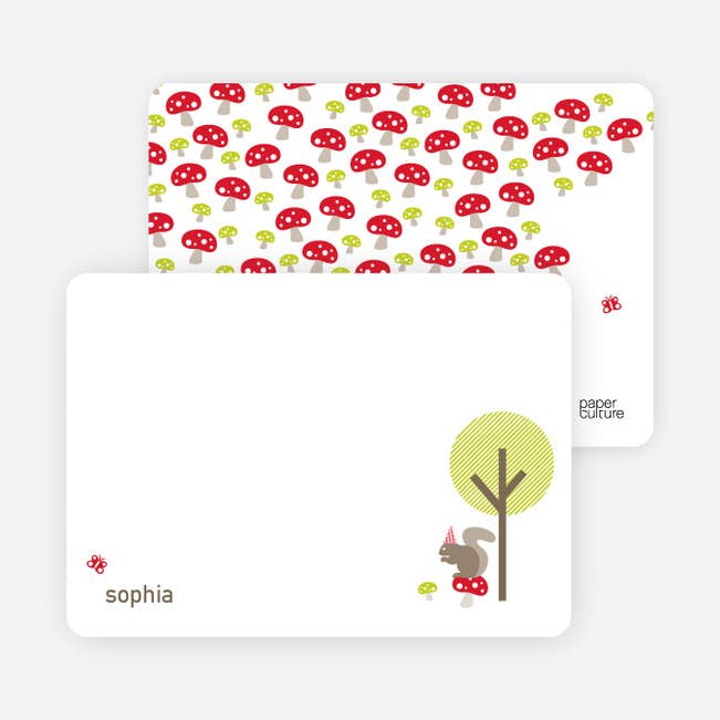 personal stationery for forest themed modern birthday invitation