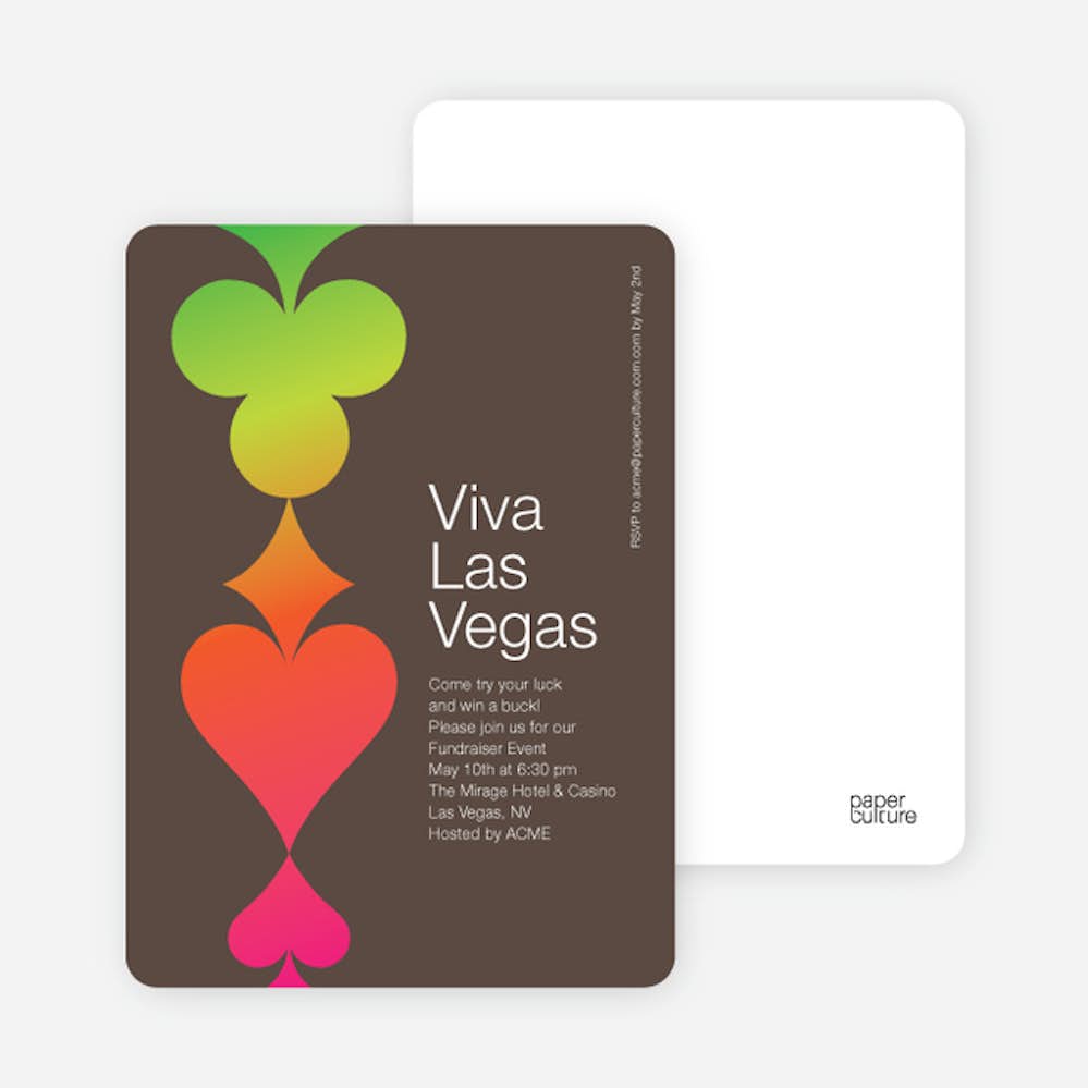 Las Vegas Thank You Being Our Wedding Party Gifts Playing Cards