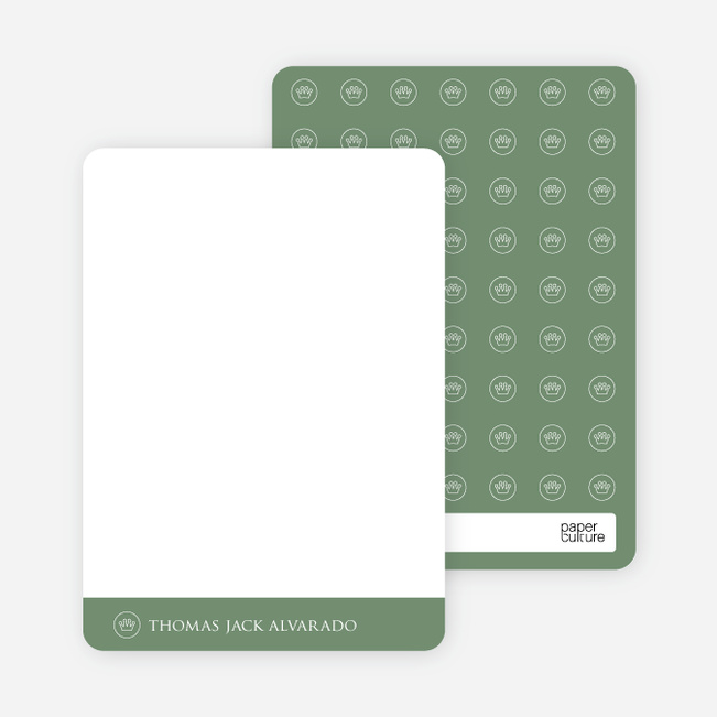 Notecards for the ‘Studio Series’ cards. - Pale Green