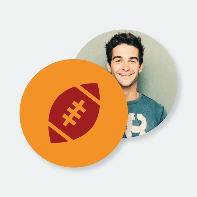 Custom Football Coasters - Red