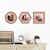Circle, Hexagon and Square, Modern Stripe Photo Frame Decals - Brown