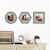 Circle, Hexagon and Square, Modern Stripe Photo Frame Decals - Gray