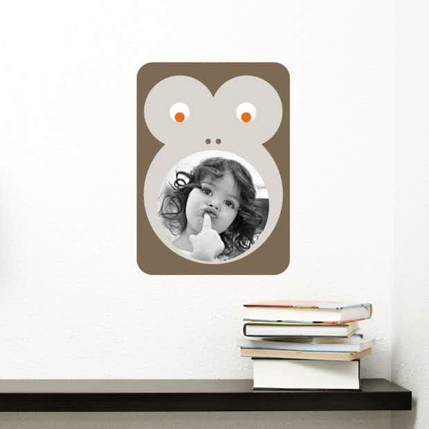 Monkey Photo Frame Sticker - Wall Decal