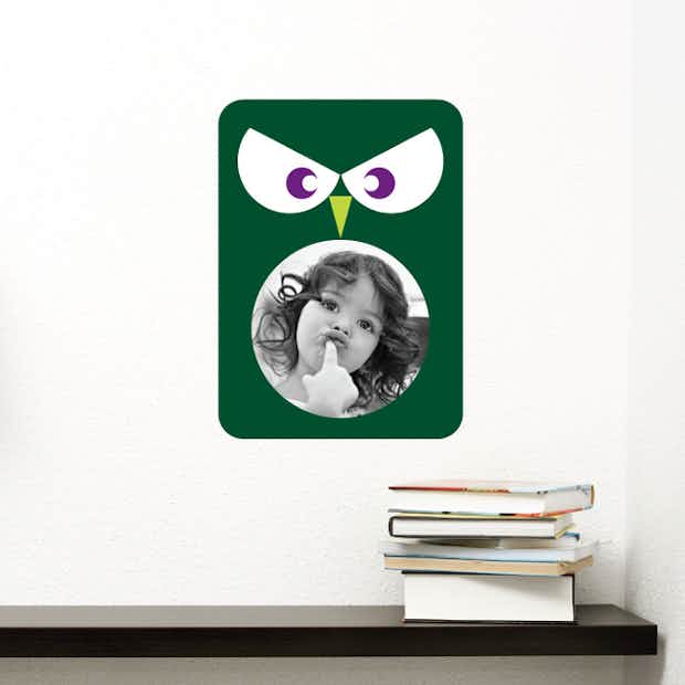 Owl Photo Frame Sticker - Wall Decal