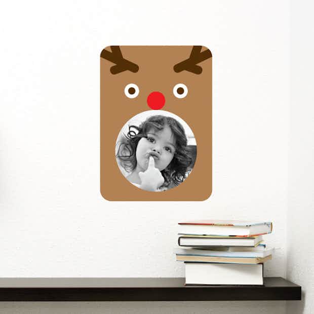 Rudolph Photo Frame Sticker - Wall Decal