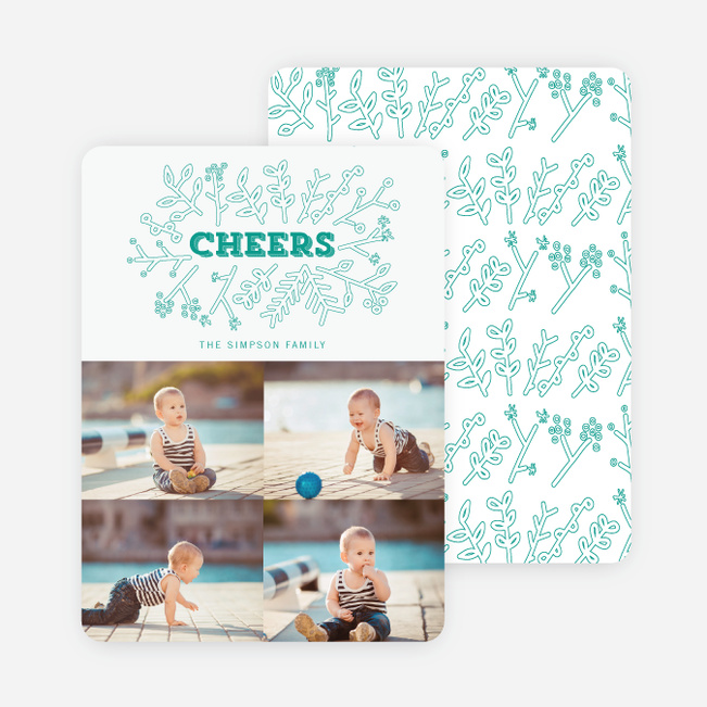 Toasting Mother Nature Holiday Cards - Green