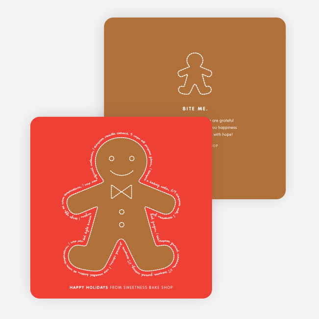You Can Send Me, I’m the Gingerbread Man Holiday Cards - Red