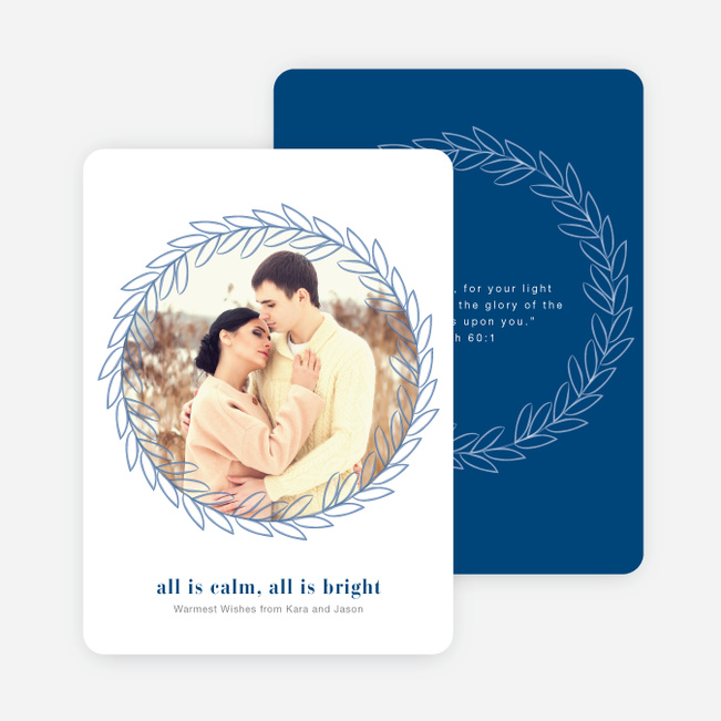 All is Calm, All is Bright Christmas Cards - Blue