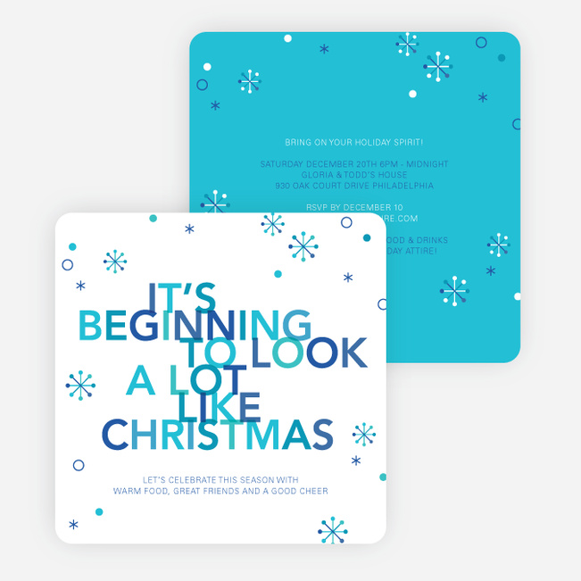 It’s Beginning to Look a Lot Like Christmas Cards - Blue