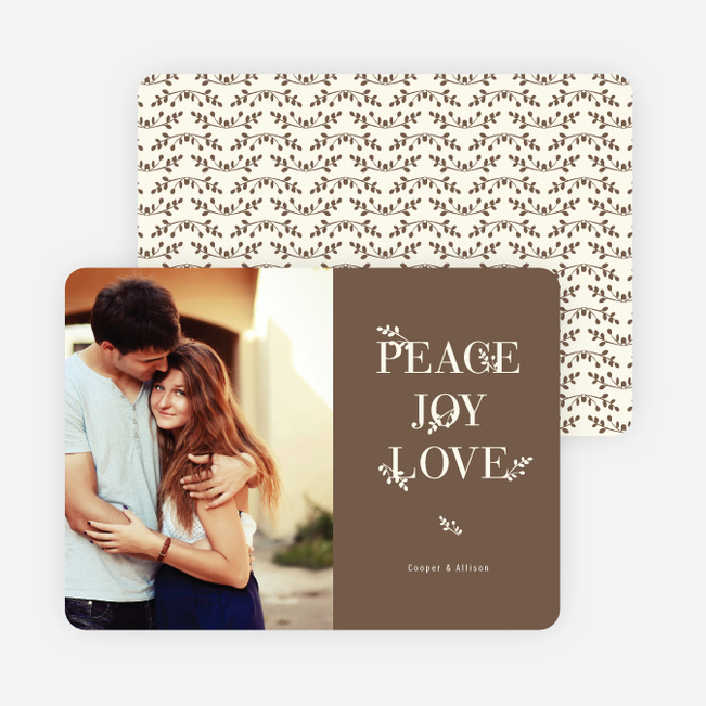 Capturing the Holiday Spirit: Peace, Joy and Love - Brown