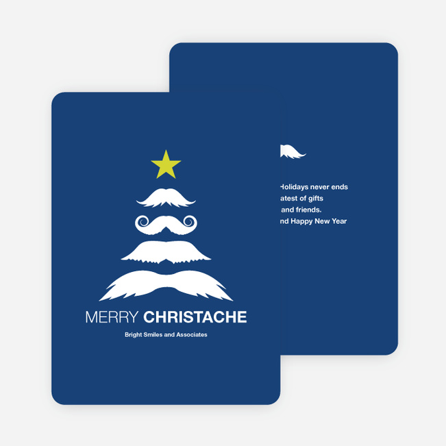 Christache and Movember Holiday Cards - Blue