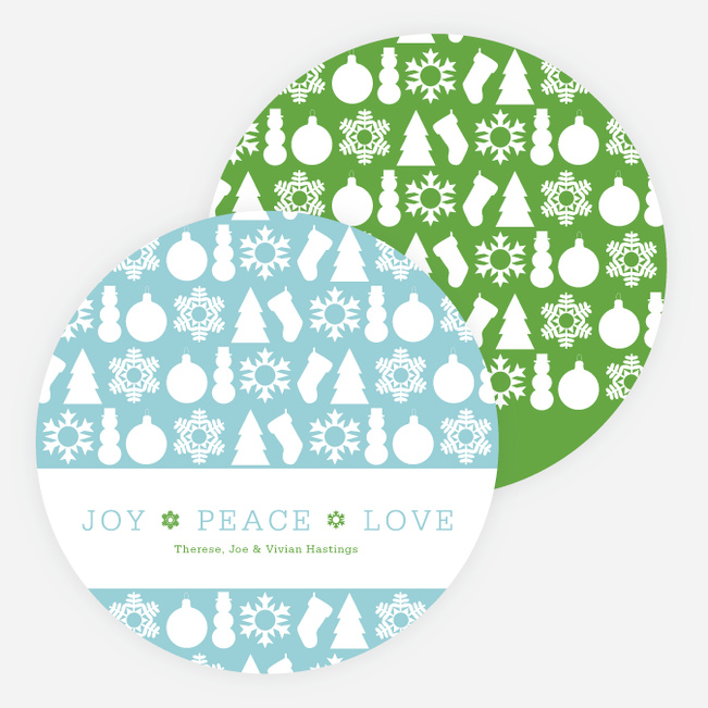 Holiday Icons for Joy, Peace & Love - Green