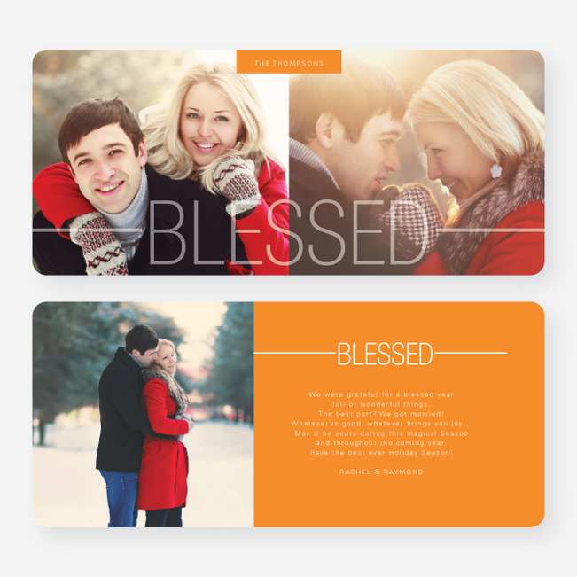 Blessed Christmas Cards - Orange