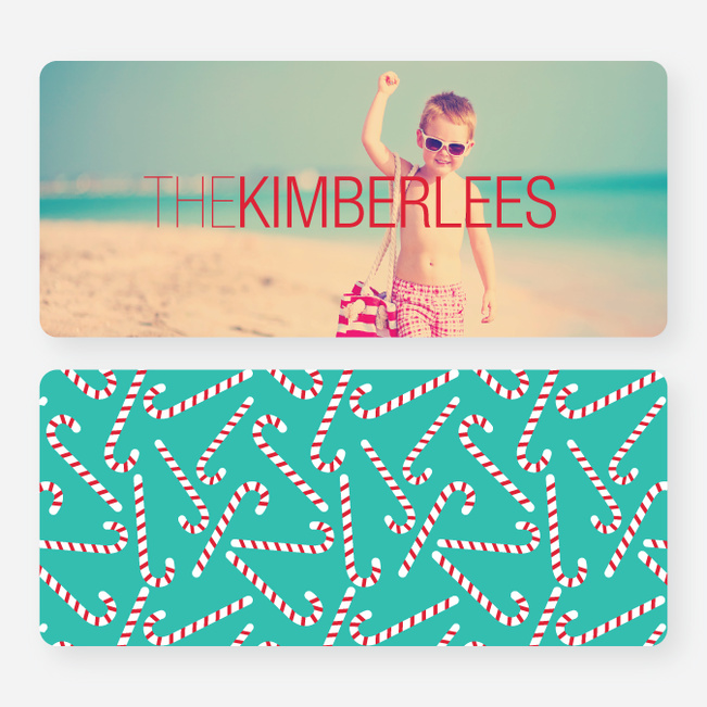 Candy Cane Crush Holiday Cards - Green