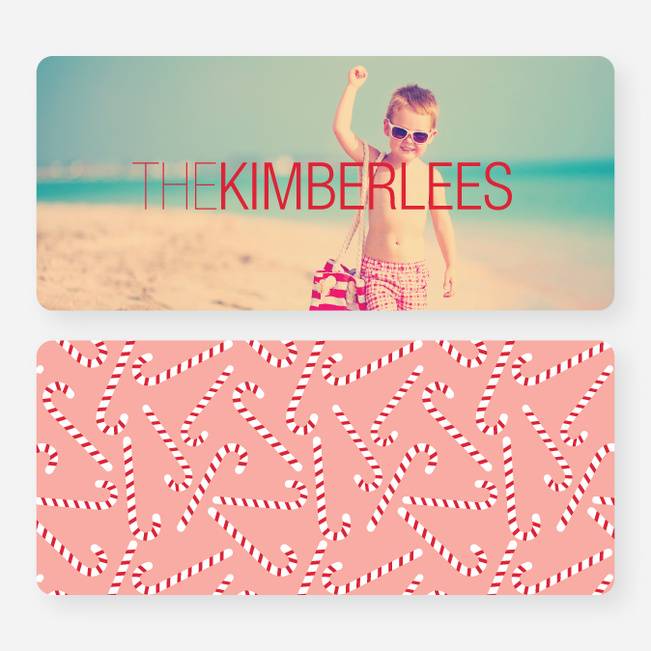 Candy Cane Crush Holiday Cards - Pink