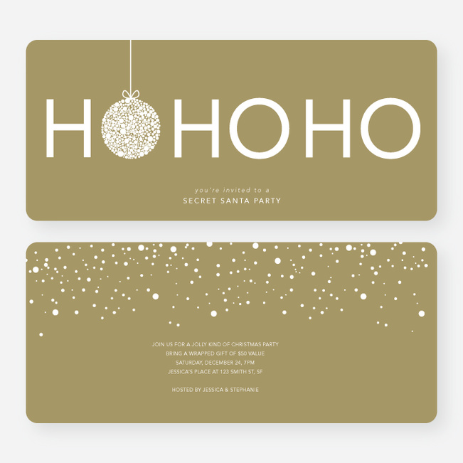 Ho Ho Ho Ornaments - Brown
