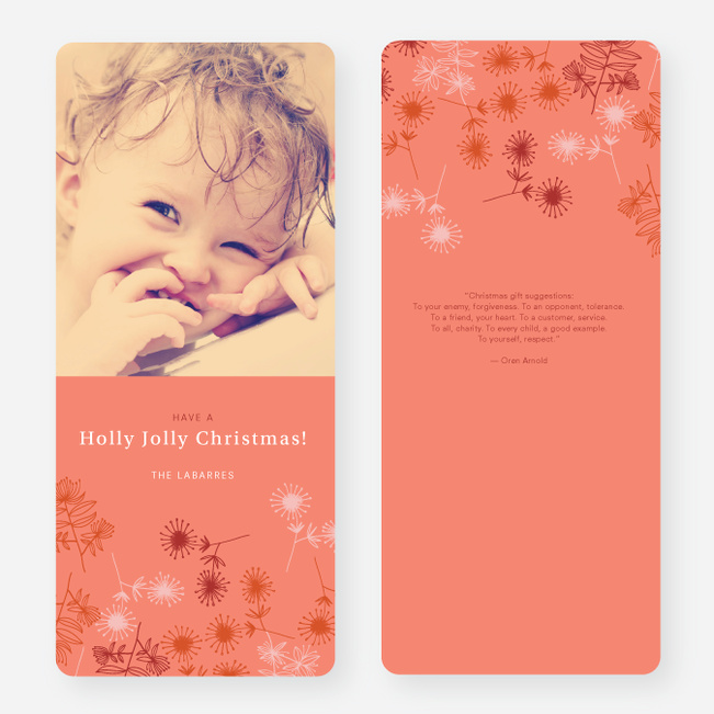 Holly Jolly Christmas Cards - Red